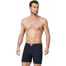 Namaldı 1 Adet Lacivert Renk Düğmeli Penye Boxer