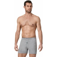 Namaldı 6 Adet Gri Renk Düğmeli Penye Boxer