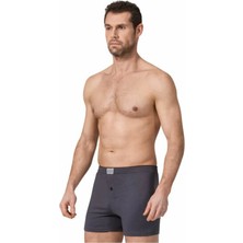 Namaldı 6 Adet Füme Renk Düğmeli Penye Boxer