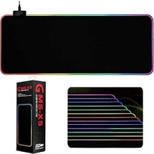 Gms Wt-5 RGB Renkli LED Işık Yumuşak 250x350mm Oyun Mouse Pad