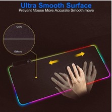 Gms Wt-5 RGB Renkli LED Işık Yumuşak 250x350mm Oyun Mouse Pad