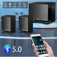 Digital Home Wonderful Day 3 Adet Aux USB Özellikli Kablosuz Bluetooth Ev Sineması Sistemli Hoparlör (Yurt Dışından)