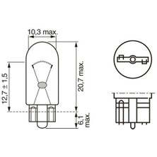 Bosch Eco Dipsiz Ampul 12V 5W T10 W5W 10'lu Paket