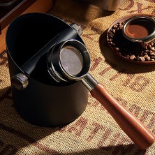 Encounter Espresso Knock Box Kahve Kavrama Kutusu Espresso Çöp Kutusu Siyah ile Kahve Yaprakları İçin (Yurt Dışından)