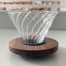 Encounter V60 Brewing Coffee Dripper Home Cafe Taşınabilir Ahşap Taban İçin Kullanımı Basit (Yurt Dışından)