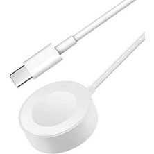 Fuchsia Akıllı Saat Wireless Şarj Kablosu Type-C Bağlantılı 1m Apple Watch Se/7/6/5/4/3/2/1 Uyumlu