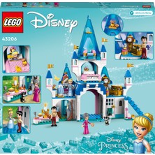 LEGO® | Disney Princess Sindirella ve Yakışıklı Prens'in Şatosu 43206 - 5 Yaş ve Üzeri Hayal Gücü Geniş Çocuklar için Oyuncak Yapım Seti (365 Parça)