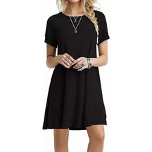 Amor Man Yuvarlak Yaka  Pamuk Relaxed Ter Tutmayan Iç Göstermeyen Spor Kadın Elbise