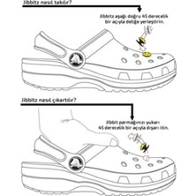 Afillix Concept Gökkuşağı Tasarım Silikon Crocs Terlik Süsü-B1