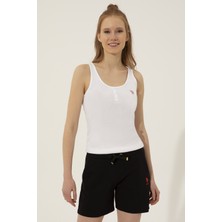 U.S. Polo Assn. Kadın Beyaz Basic T-Shirt 50246321-VR013