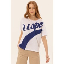 U.S. Polo Assn. Kadın Beyaz T-Shirt 50249028-VR013