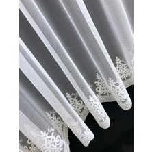Evdepo Home Arne Kullanıma Hazır 1/2 Seyrek Pile Tül Perde Tek Kanat - Ekru 100 x 270 cm