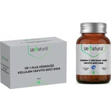 Omega 3 1600 Balık Yağı 30 Yumuşak Kapsül + Tip 1 Plus Hidrolize  30 Saşe