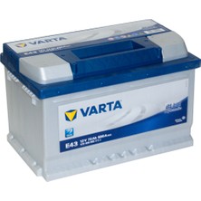 Varta 12V 72 Ah Amper 680A Vartaakü Bluedynamic E43 Alçaktip