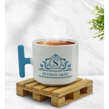 BK Kişiye Özel Isimli Mavi T Kulplu Middle Kupa Bardak-12