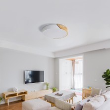 Goeco 24W 6000K LED Yuvarlak Modern Tavan Lambası - Beyaz (Yurt Dışından)