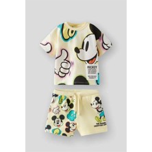 Miniko Kids Bebek Mickey Modelli Şortlu Pamuk Takım