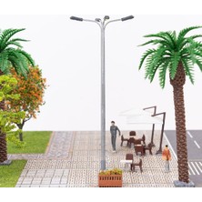 Sononia Model Tren Lamba Sokak Işıkları Lamppost Ho Oo Modelleri Düzeni Dört Kafa 1:75 Beyaz (Yurt Dışından)