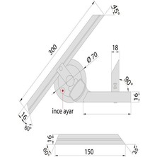 Insize 2372-360 Universal Açı Ölçer