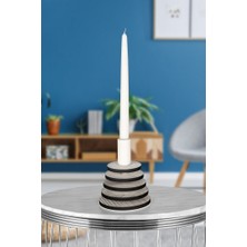 Begüsa Adil Ahşap Mumluk Akça Yuvarlak