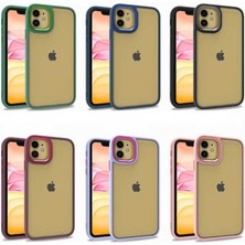 Caseart Apple iPhone 11 Kapak Metal Kamera Korumalı Arkası Şeffaf Silikon Kılıf - Kırmızı