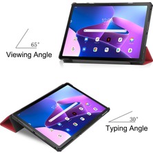 Shin-Wo Lenovo Tab M10 Plus (Gen 3) Için Flip Tablet Kılıfı - Siyah (Yurt Dışından)