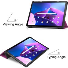 Shin-Wo Lenovo Tab M10 Plus (Gen 3) Için Flip Tablet Kılıfı - Siyah (Yurt Dışından)