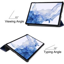 Shin-Wo Samsung Galaxy Tab S8 11'' Için Flip Tablet Kılıfı - Siyah (Yurt Dışından)