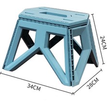 Zsykdy Taşınabilir Kalınlaşmış Plastik Katlanır Tabure Dış Mekan Balıkçılık Taburesi, Renk: Gök Mavisi (Yurt Dışından)