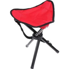 Aotu AT6708 Açık Mekan Taşınabilir Katlanır Tripod Taburesi (Kırmızı) (Yurt Dışından)