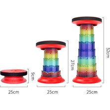 Zsykdy Dış Mekan Taşınabilir Lotus Yükseltilmiş Katlanır Teleskop Dışkanı (Turuncu) (Yurt Dışından)