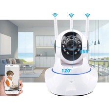 Teknomila 360º Full Hd Wifi Kablosuz Ip Kamera Bebek Izleme Güvenlik ve Bakıcı Kamerası 32 GB Dahil