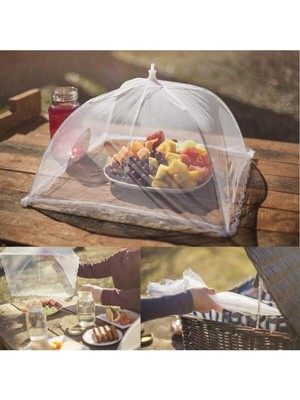 Dream Plus Gıda Koruma Şemsiyesi Yiyecek Yemek Sinek Koruyucu Tül Aparat