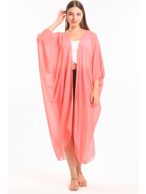 Sense Şifon Plaj Kimono | ELB33597 Şeker Pembe