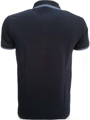 Rey Polo Erkek Basic Polo Yaka Kısa Kol T-Shirt 979 - Lacivert - M