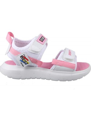 Marka Sesi Bücür  300 Beyaz Pembe Çocuk Sandalet