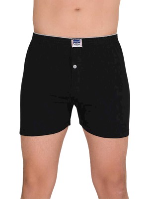 Berrak Erkek 3'lü %100 Pamuk Penye Boxer 1099 | Siyah
