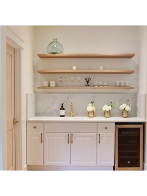 Karadeniz Dizayn Doğal Ahşap Raf 3'lü Takım - 150 x 20 cm