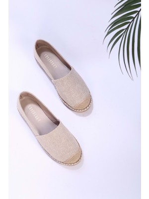 Shoeberry Kadın Ten Keten Espadril