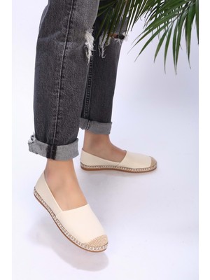 Shoeberry Kadın Ten Cilt Espadril