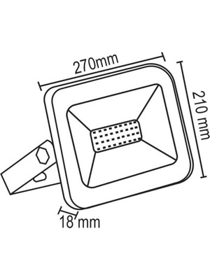 Forlife 100 Watt Slim Kasa LED Projektör