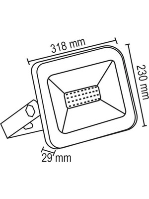 Forlife 150 Watt Slim Kasa LED Projektör ( Beyaz Işık )