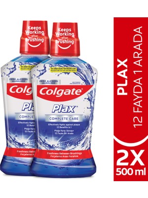Colgate Plax Complete Care 12 Fayda 1 Arada Ağız Bakım Suyu 500 ml x 2 Adet