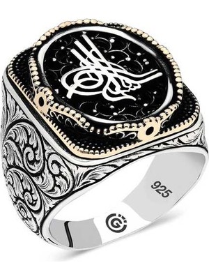 Gumush Gümüş Tuğra Oval Erkek Yüzük