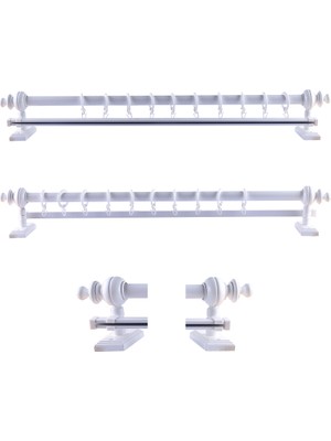 Officeofsy Ahşap Rustik Perde Raylı