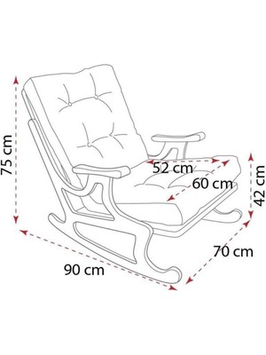 Resmet Reconcept Windy Puflu Sallanan Koltuk Baba Koltuğu Dinlenme Koltuğu Tv Koltuğu