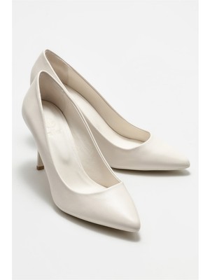 Elle Bej Deri Kadın Stiletto