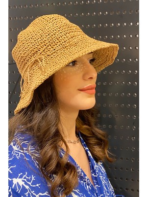 Bay Şapkacı Ipli Hasır Kadın Şapka 3858