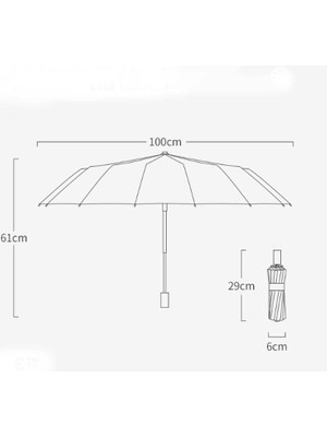 Keluofu Güçlü Rüzgara Dayanıklı Manuel Şemsiye Süper Güneş Koruması ve Uv (Yurt Dışından)