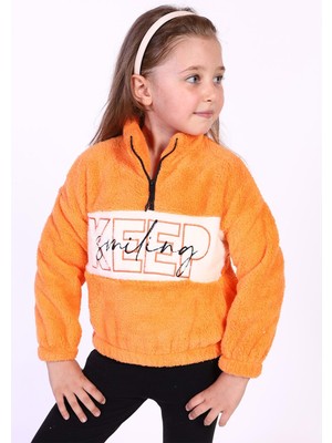 Toontoy Kids Toontoy Kız Çocuk Nakışlı Peluş Sweatshirt